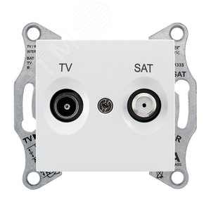 Sedna Розетка TV/SAT проходная 4dB в рамку белый - фото 4