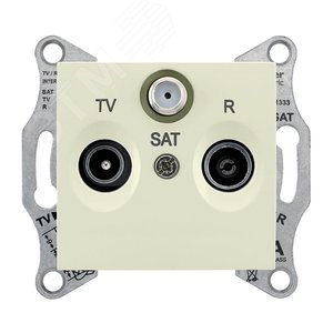 Sedna Бежевый Розетка TV/R/SAT проходная 8dB | SDN3501247 | Schneider Electric - фото 4