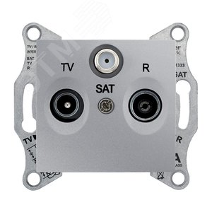 Sedna Розетка TV/R/SAT проходная 4dB в рамку алюминий 4