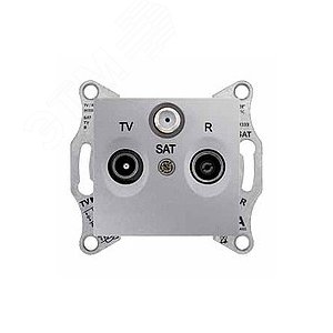 Sedna Розетка TV/R/SAT проходная 4dB в рамку алюминий 6