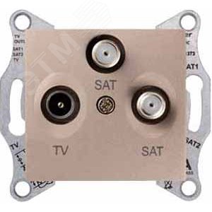 Sedna Титан Розетка TV/R/SAT проходная 8dB | SDN3501268 | Schneider Electric - фото 3