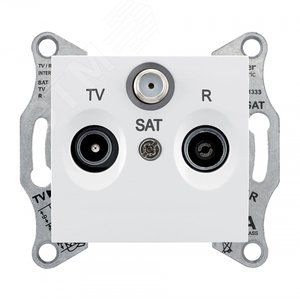 Sedna Белый Розетка TV/R/SAT оконечная 1dB | SDN3501321 | Schneider Electric - фото 2