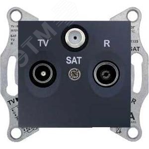 Sedna Розетка оконечная TV/R/SAT графит (SDN3501370) 4