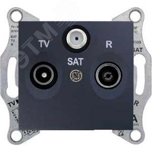 Sedna Розетка оконечная TV/R/SAT графит (SDN3501370) 3