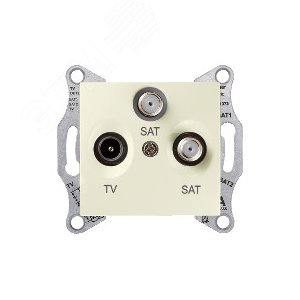 Sedna Бежевый Розетка RTV/SAT/SAT оконечная с накладкой 88-125МГц | SDN3502147 | Schneider Electric - фото 6