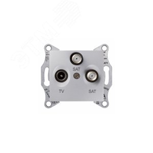 Sedna Розетка RTV/SAT/SAT проходная 8dB в рамку алюминий 5