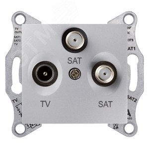 Sedna Розетка RTV/SAT/SAT проходная 8dB в рамку алюминий 4
