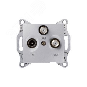 Sedna Розетка RTV/SAT/SAT проходная 8dB в рамку алюминий 6