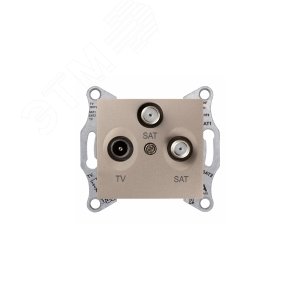 Sedna Розетка телевизионная RTV/SAT/SAT оконечная титан 5