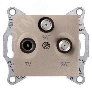 Sedna Розетка телевизионная RTV/SAT/SAT оконечная титан 4