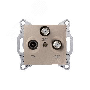 Sedna Розетка телевизионная RTV/SAT/SAT оконечная титан 6