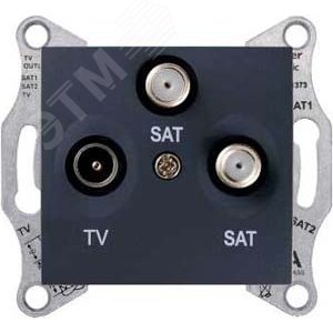 Sedna Графит Розетка RTV/SAT/SAT оконечная 1db | SDN3502170 | Schneider Electric - фото 3