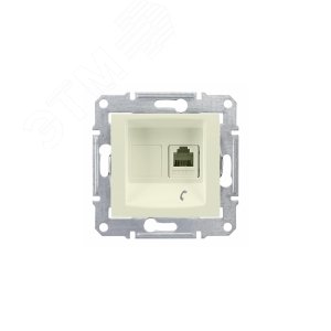Sedna Розетка телефонная RJ11 в рамку бежевая (SDN4101147) 4