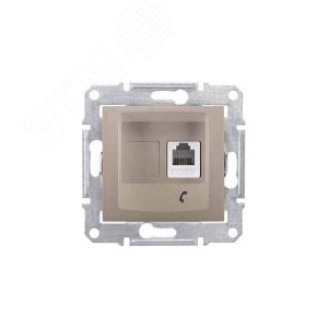 Sedna Розетка телефонная RJ11 в рамку титан (SDN4101168) 4