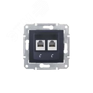 Sedna Розетка двойная телефонная графит (SDN4201170) 4