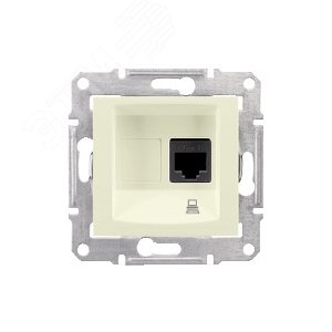 Sedna Розетка компьютерная RJ45 6 экр в рамку бежевый 6