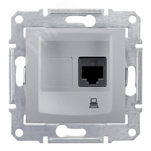 Sedna Розетка компьютерная RJ45 6 экр в рамку алюминий - фото 4