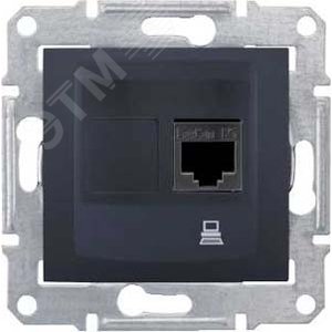 Sedna Розетка компьютерная RJ45 категория 5e в рамку графит (SDN4300170) 3