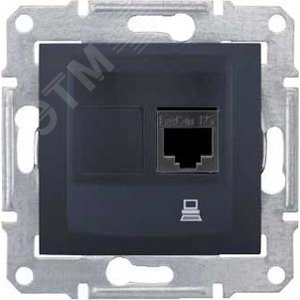 Sedna Розетка компьютерная RJ45 категория 5e в рамку графит (SDN4300170) 2