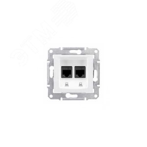 Sedna Розетка комп х2 RJ45 5e в рамку бел - фото 4