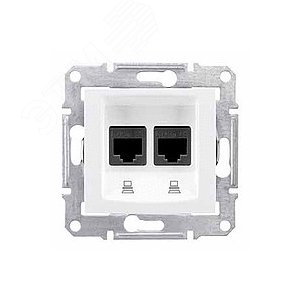 Sedna Розетка двойная компьютерная RJ45 категория 6 экранированная в рамку белый (SDN5000121) - фото 6