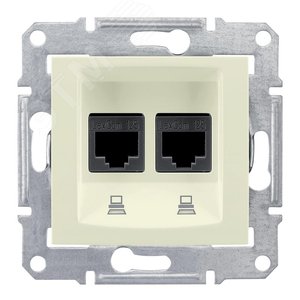 Sedna Розетка комп х2 RJ45 5e экр в рамку беж 4