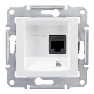 Sedna Розетка компьютерная RJ45 6 в рамку белый (SDN4700121) - фото 2