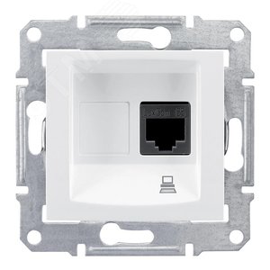 Sedna Розетка компьютерная RJ45 6 в рамку белый (SDN4700121) - фото 4