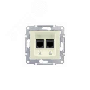 Sedna Розетка комп х2 RJ45 5e экр в рамку беж 5
