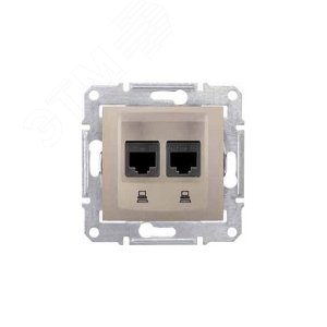 Sedna Розетка компьютерная двойная титан (SDN4600168) 5