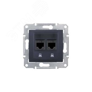 Sedna Розетка двойная компьютерная графит (SDN4600170) 5