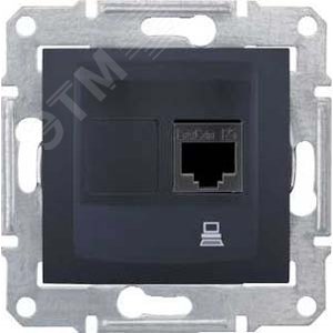 Sedna Розетка компьютерная графит (SDN4700170) - фото 3