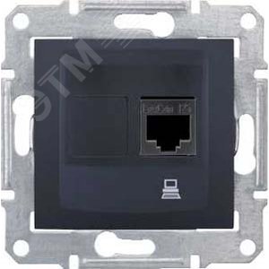 Sedna Розетка компьютерная графит (SDN4700170) - фото 2