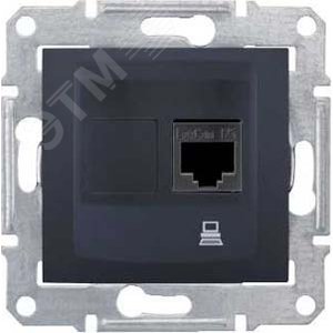 Sedna Розетка компьютерная графит (SDN4900170) 2