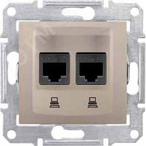 Sedna Титан Розетка компьютерная 2-ая RJ45 кат. 6 STP | SDN5000168 | Schneider Electric - фото 4
