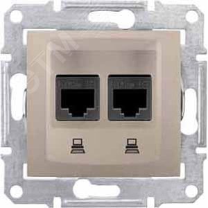 Sedna Титан Розетка компьютерная 2-ая RJ45 кат. 6 STP | SDN5000168 | Schneider Electric - фото 3