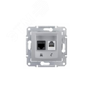 Sedna Розетка телефон/компьютер алюминий (SDN5100160) 4