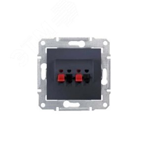 Sedna Аудио розетка двойная графит 5