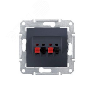 Sedna Аудио розетка двойная графит 6