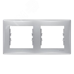 Sedna Рамка 2 поста горизонтальная алюминий (SDN5800360) 4