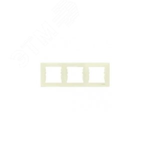 Sedna Рамка 3 поста горизонтальная бежевый 4