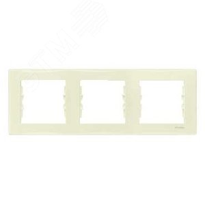 Sedna Рамка 3 поста горизонтальная бежевый 3