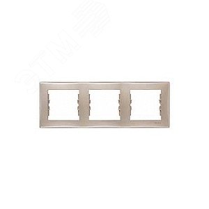 Sedna Рамка 3 поста горизонтальная титан (SDN5800568) 5