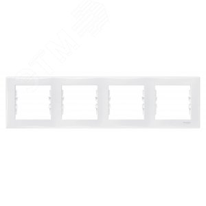 Sedna Рамка 4 поста горизонтальная белый (SDN5800721) 3