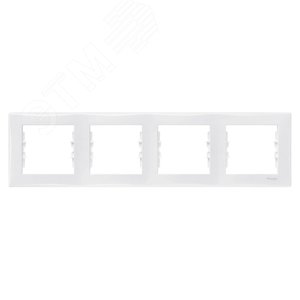 Sedna Рамка 4 поста горизонтальная белый (SDN5800721) 4