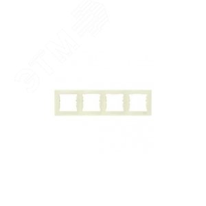Sedna Рамка 4 поста горизонтальная бежевая (SDN5800747) - фото 4