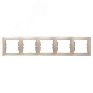 Sedna Рамка 5 постов горизонтальная титан (SDN5800968) 4