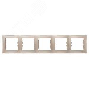 Sedna Рамка 5 постов горизонтальная титан (SDN5800968) 3