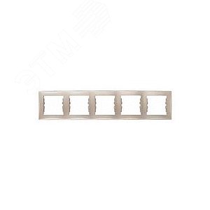 Sedna Рамка 5 постов горизонтальная титан (SDN5800968) 6