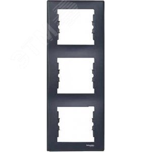 Sedna Рамка 3 поста вертикальная графит (SDN5801370) 3